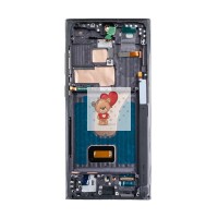 Дисплей для Samsung S918B Galaxy S23 Ultra модуль с рамкой Черный - (Soft OLED, 120 Гц) (Full Size)