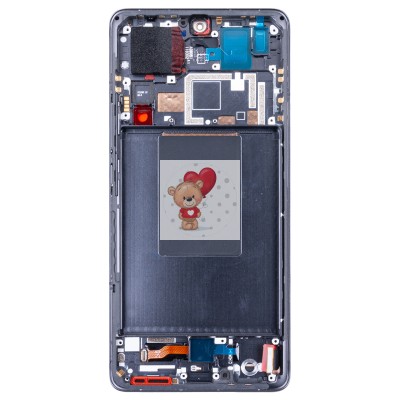 Дисплей для Xiaomi 12 Pro (2201122G) модуль с рамкой и тачскрином (черный) - OR (SP)