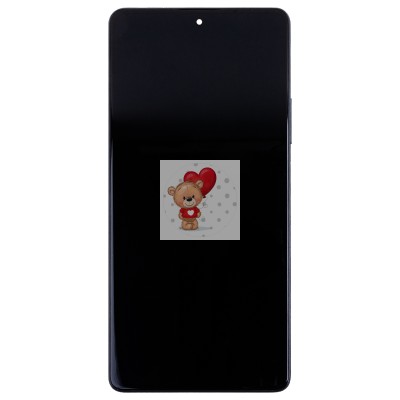 Дисплей для Xiaomi Poco F5 (23049PCD8G) модуль с рамкой и тачскрином (черный) - OR (SP)