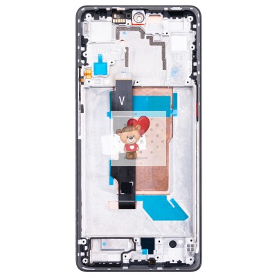 Дисплей для Xiaomi Poco F5 (23049PCD8G) модуль с рамкой и тачскрином (черный) - OR (SP)