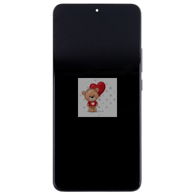 Дисплей для Xiaomi Poco F5 Pro (23013PC75G) модуль с рамкой и тачскрином (черный) - OR (SP)