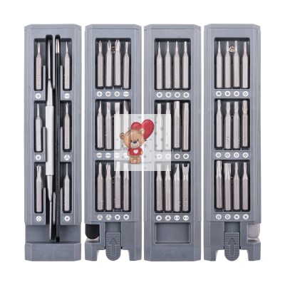 Набор инструментов 44 в 1 (магнитная отвертка 42 насадки, пинцет, лопатка)