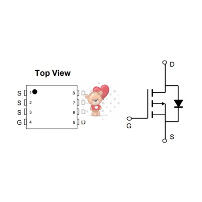 AON7403 P-Channel MOSFET 30V 29A