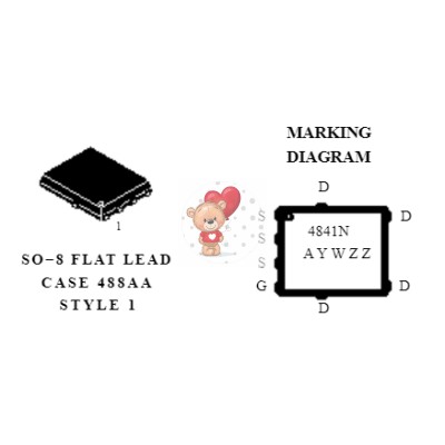 NTMFS4841NT1G N-Channel MOSFET 30V 57A