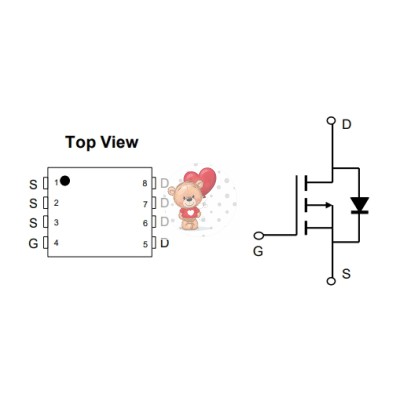 AON7401 P-Channel MOSFET 30V 35A