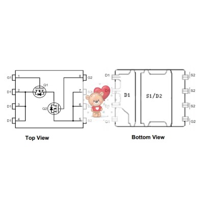 Микросхема AON6908A N-Channel MOSFET 30V