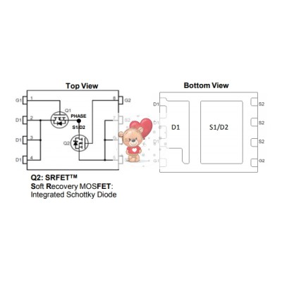 AON6982 N-Channel MOSFET 30V 50A
