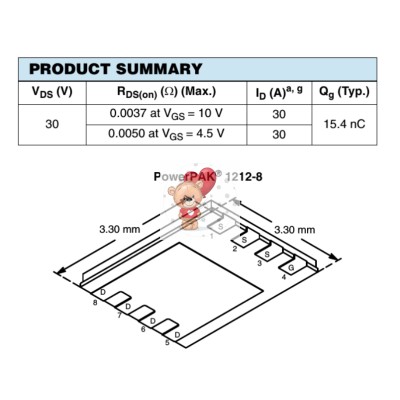 SiSA10DN-T1-GE3 N-Channel MOSFET 30V 30A