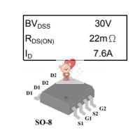 AP4232BGM N-Channel MOSFET 30V 7.6A AP4232BGM N-Channel MOSFET 30V 7.6A
