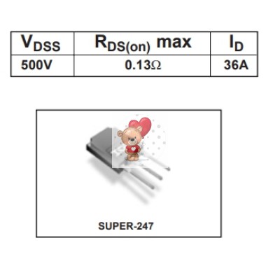 IRFPS37N50A N-Channel MOSFET 500V 36A