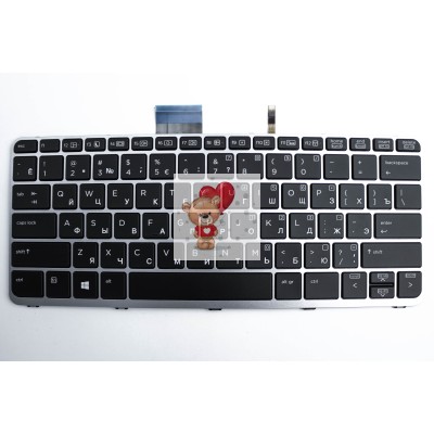Клавиатура для ноутбука HP Folio 1020 1030 G1 Серебро с подсветкой P.N: 752962-211, 752962-B71, 6037B0102101, 6037B0102201
