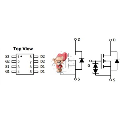 AO4822 N-channel MOSFET 30V 8A