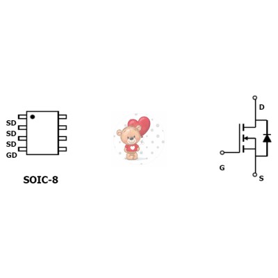 Микросхема AO4414 N-Channel MOSFET 30V 8.5A