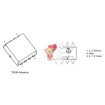 TPCC8131-GP P-Channel MOSFET 30V 10A