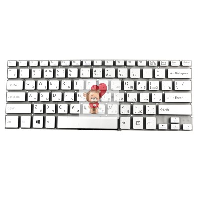 Клавиатура для ноутбука Sony Vaio Fit 14 Серебряная