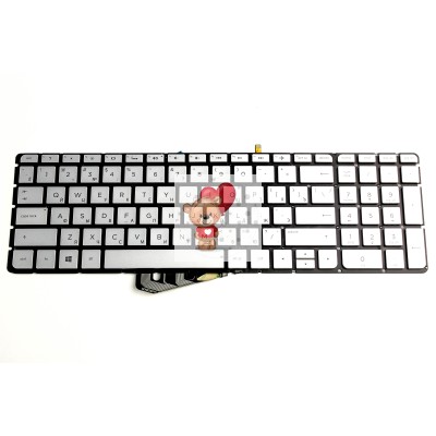 Клавиатура для HP 15-ab 17-g Серебро + подсветка p/n: 809031-251