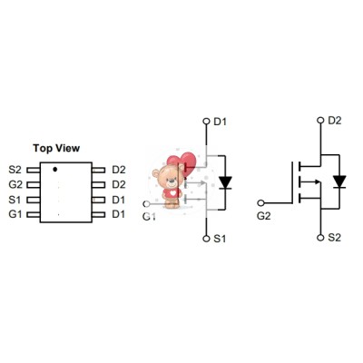 AO4805 P-Channel MOSFET 30V 9A