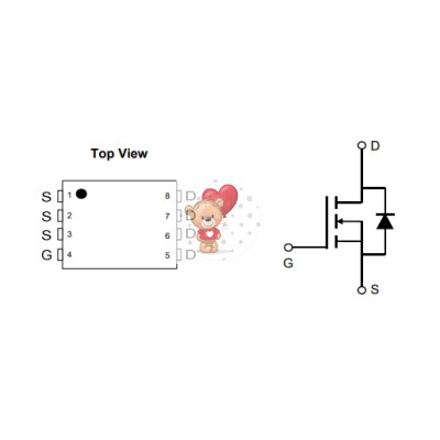 AON6552 N-Channel MOSFET 30V 30A