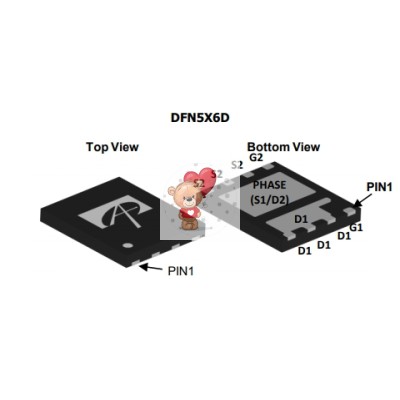 AON6998 Dual N-Channel MOSFET 30V 50A
