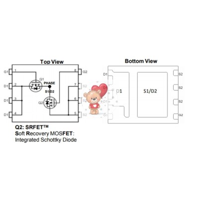 AON6998 Dual N-Channel MOSFET 30V 50A