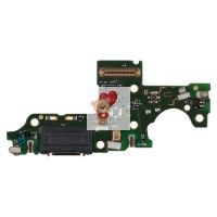 Шлейф для Huawei Y8p плата на системный разъем/микрофон - Премиум