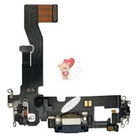 Шлейф для iPhone 12 на системный разъем/микрофон Черный Шлейф для iPhone 12 на системный разъем/микрофон Черный