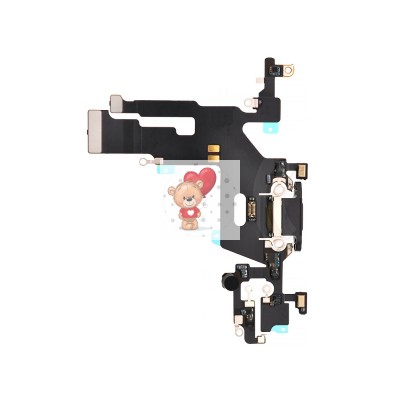 Шлейф для iPhone 11 на системный разъем/микрофон Черный Шлейф для iPhone 11 на системный разъем/микрофон Черный