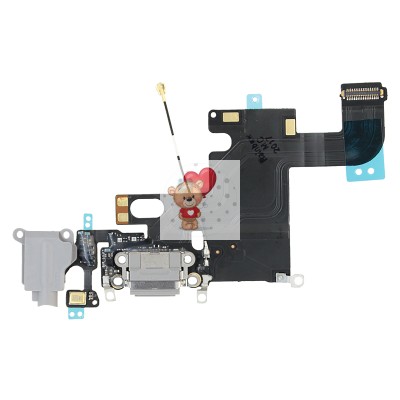 Шлейф для iPhone 6 на системный разъем/разъем гарнитуры/микрофон Серый Шлейф для iPhone 6 на системный разъем/разъем гарнитуры/микрофон Серый