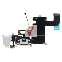 Шлейф для iPhone 6 на системный разъем/разъем гарнитуры/микрофон Белый Шлейф для iPhone 6 на системный разъем/разъем гарнитуры/микрофон Белый