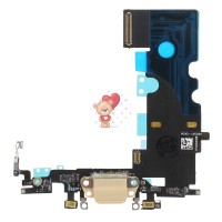 Шлейф для iPhone 8 на системный разъем/микрофон Золото