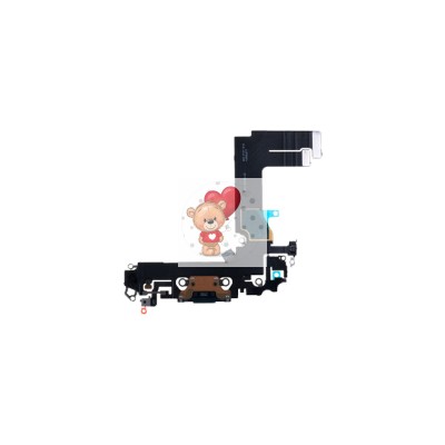 Шлейф для iPhone 13 mini на системный разъем/микрофон Черный Шлейф для iPhone 13 mini на системный разъем/микрофон Черный