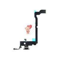 Шлейф для iPhone Xs Max на системный разъем/микрофон Черный Шлейф для iPhone Xs Max на системный разъем/микрофон Черный