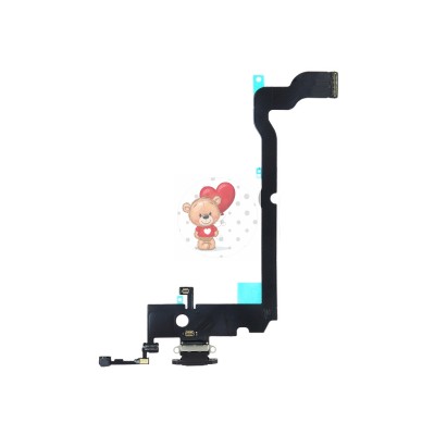 Шлейф для iPhone Xs Max на системный разъем/микрофон Черный Шлейф для iPhone Xs Max на системный разъем/микрофон Черный