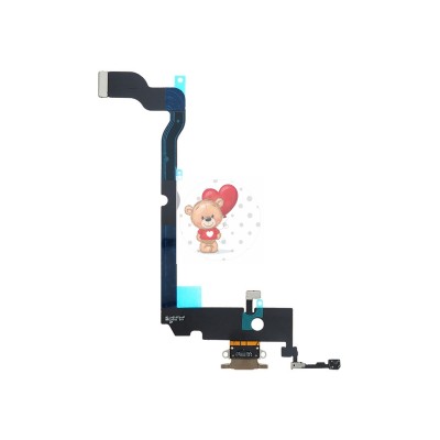 Шлейф для iPhone Xs Max на системный разъем/микрофон Золото