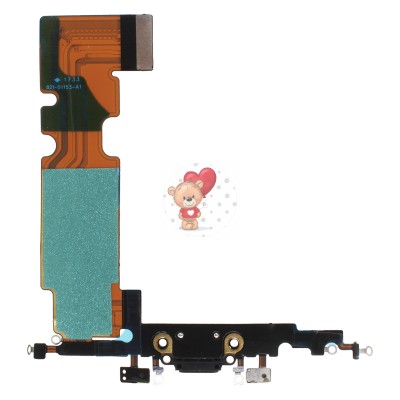 Шлейф для iPhone 8 Plus на системный разъем/микрофон Черный