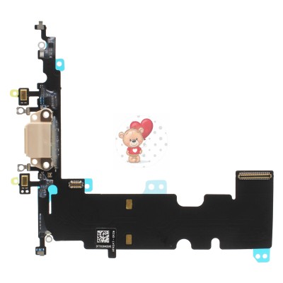 Шлейф для iPhone 8 Plus на системный разъем/микрофон Золото Шлейф для iPhone 8 Plus на системный разъем/микрофон Золото