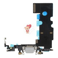 Шлейф для iPhone 8 Plus на системный разъем/микрофон Белый