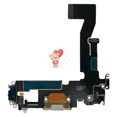 Шлейф для iPhone 8 Plus на системный разъем/микрофон Белый — Премиум Шлейф для iPhone 8 Plus на системный разъем/микрофон Белый — Премиум