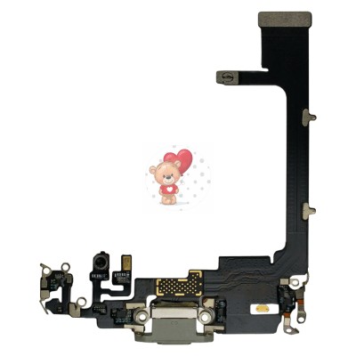 Шлейф для iPhone 11 Pro на системный разъем/микрофон Белый Шлейф для iPhone 11 Pro на системный разъем/микрофон Белый