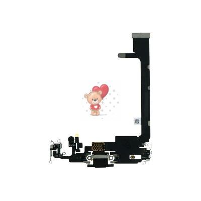 Шлейф для iPhone 11 Pro Max на системный разъем/микрофон Черный Шлейф для iPhone 11 Pro Max на системный разъем/микрофон Черный