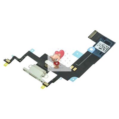 Шлейф для iPhone Xr на системный разъем/микрофон Белый - Премиум Шлейф для iPhone Xr на системный разъем/микрофон Белый - Премиум