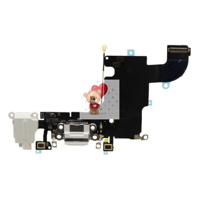 Шлейф для iPhone 6S на системный разъем/разъем гарнитуры/микрофон Белый Шлейф для iPhone 6S на системный разъем/разъем гарнитуры/микрофон Белый