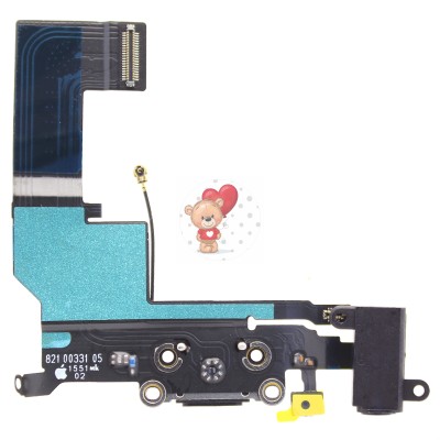 Шлейф для iPhone SE на системный разъем/разъем гарнитуры/микрофон Черный Шлейф для iPhone SE на системный разъем/разъем гарнитуры/микрофон Черный