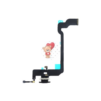 Шлейф для iPhone Xs на системный разъем/микрофон Черный Шлейф для iPhone Xs на системный разъем/микрофон Черный