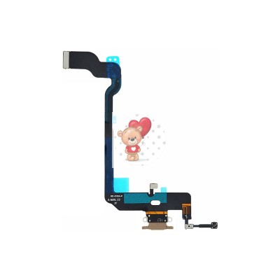 Шлейф для iPhone Xs на системный разъем/микрофон Золото