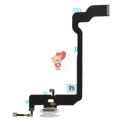 Шлейф для iPhone Xs на системный разъем/микрофон Серебро Шлейф для iPhone Xs на системный разъем/микрофон Серебро