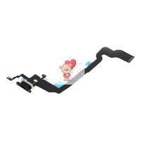 Шлейф для iPhone X на системный разъем/микрофон Черный Шлейф для iPhone X на системный разъем/микрофон Черный