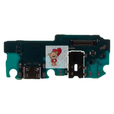 Шлейф для Samsung A022G (A02) плата системный разъем/разъем гарнитуры/микрофон