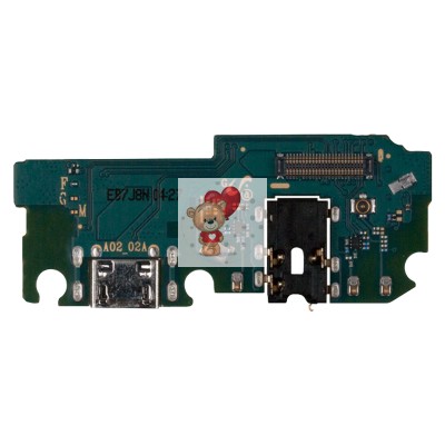 Шлейф для Samsung A022G (A02) плата системный разъем/разъем гарнитуры/микрофон - Премиум