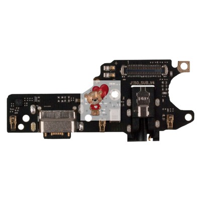 Шлейф для Xiaomi Redmi Note 9 плата системный разъем/разъем гарнитуры/микрофон - Премиум